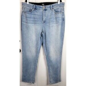 Lularoe Plus Size Slim Straigh Jeans Size 38 Lightwash Magic Waistband High-Rise